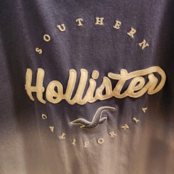 VINTAGE Y2K Coastal HOLLISTER Blue and White OMBRE  T-Shirt, GUC, Medium - Picture 3 of 6